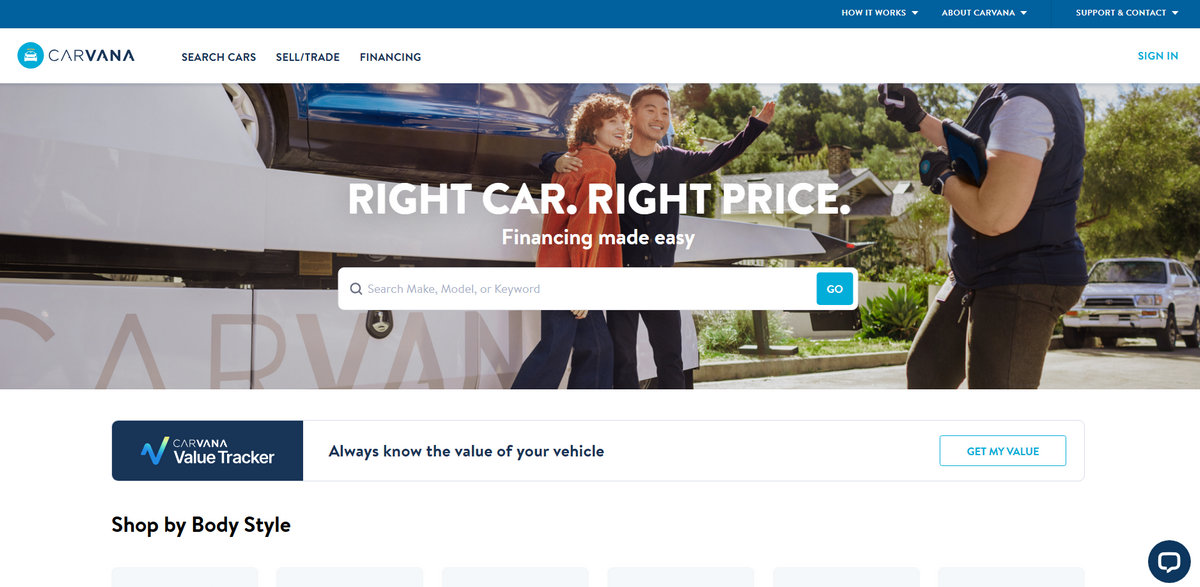 Carvana - one of the largest ecommerce platforms in 2024
